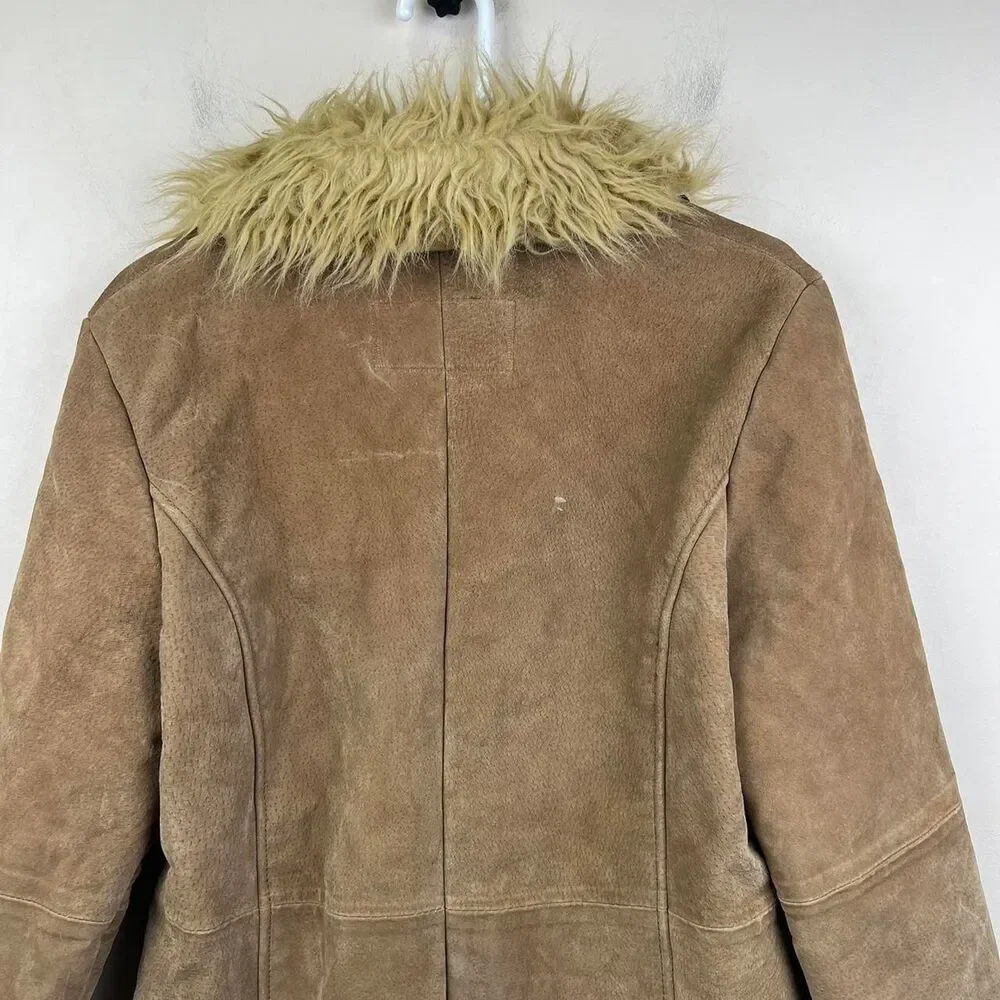 BKE Diva Vintage Y2K Leather Penny Lane Coat Jacket Hippie Boho Size L